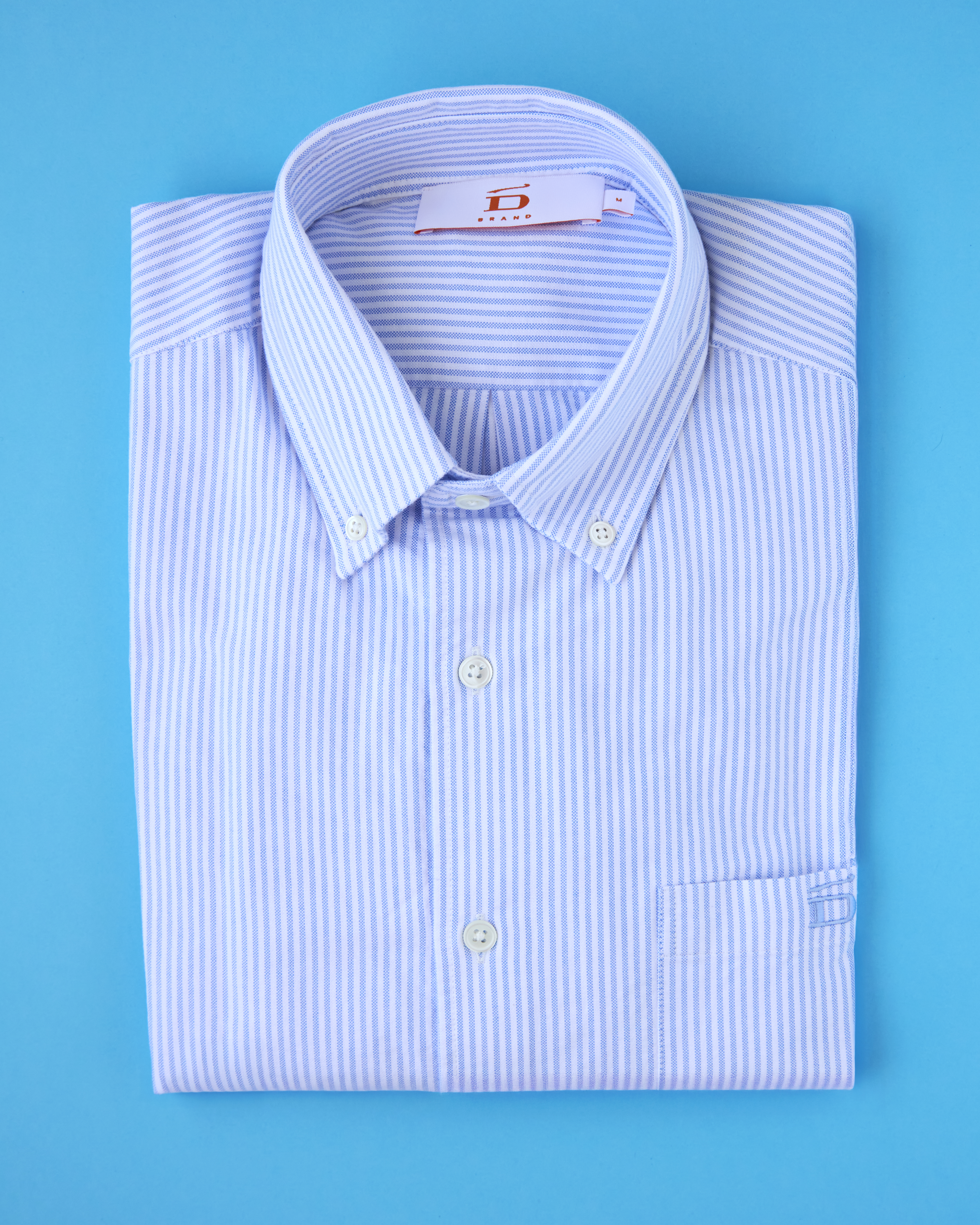 Pinstripe Oxford Shirt Sky Blue
